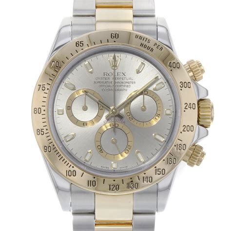 rolex daytona steel and gold grey dial